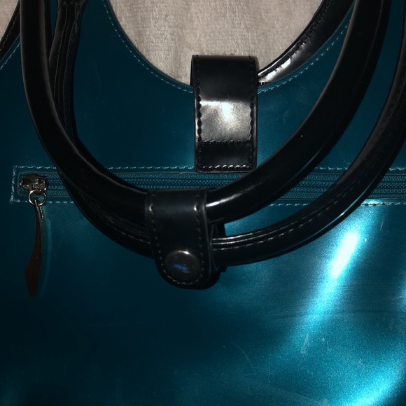 BEIJO Teal/Black Preowned Handbag - Picture 5 of 12